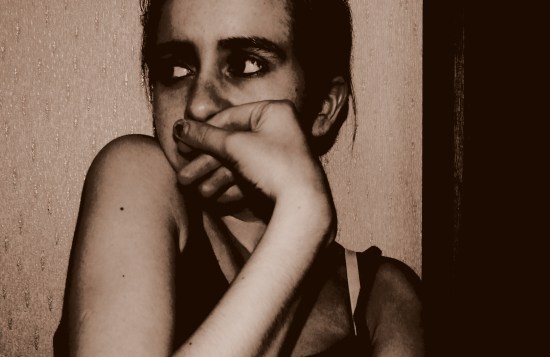 Divorce art girl dark eyes hiding in corner__photo__by_GoldenGirls