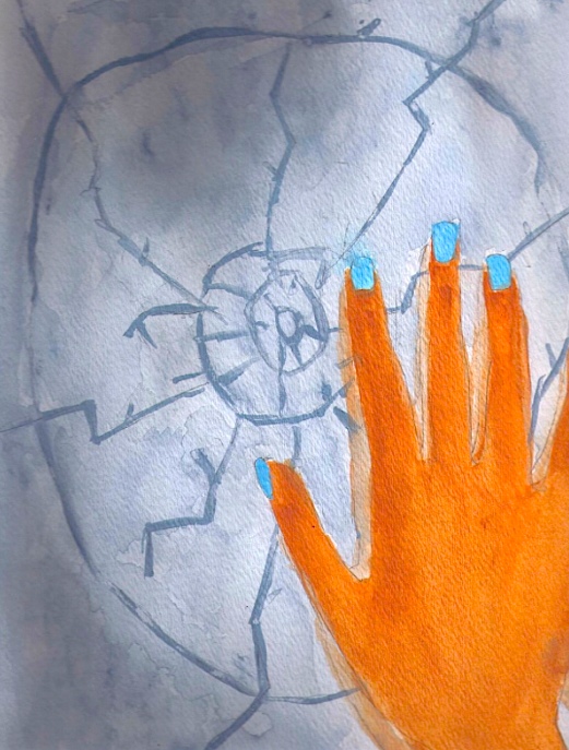 Child art div journey hand eyeball m