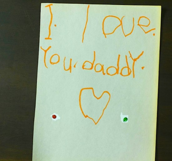 Child art I love you daddy m